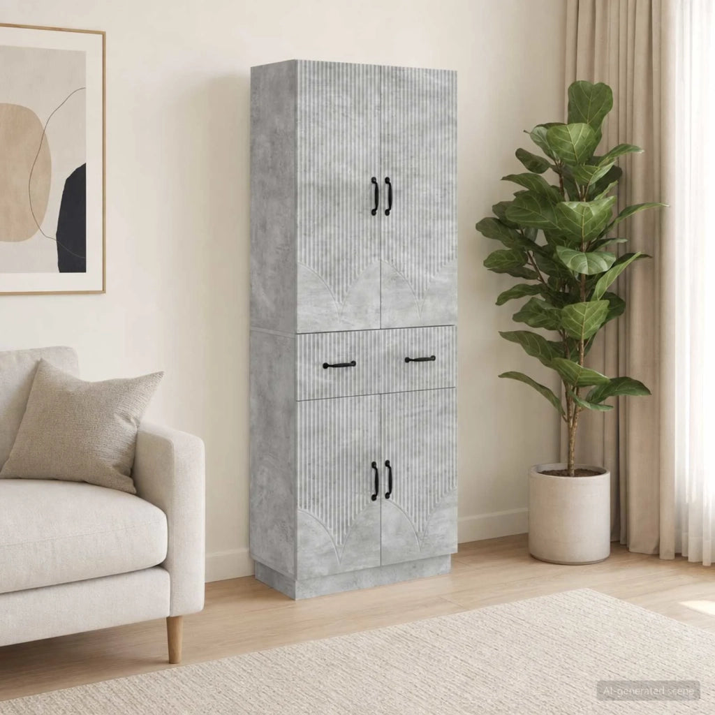 Set di armadi 2 pcs Grigio Cemento Legno ingegnerizzato 3416829