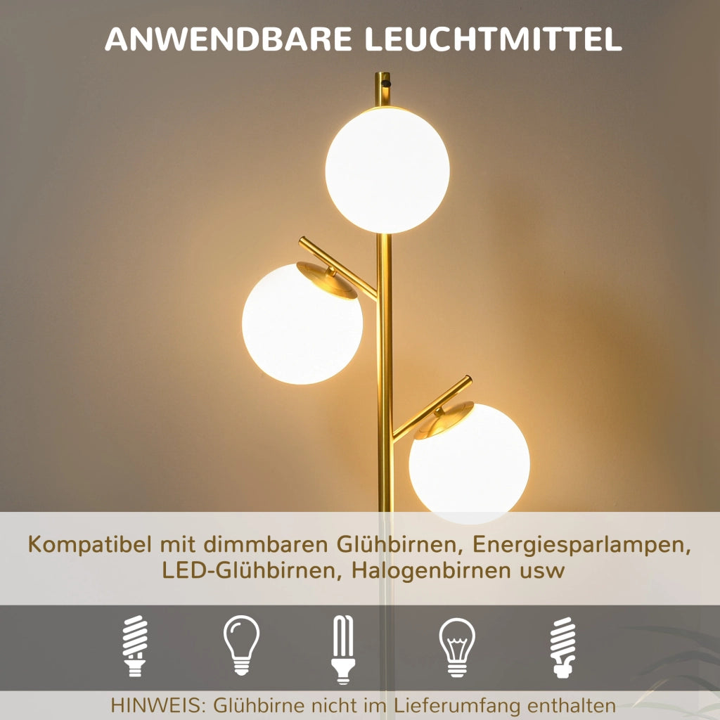 Lampada da terra ¨C Minimal ¨C vetro dorato