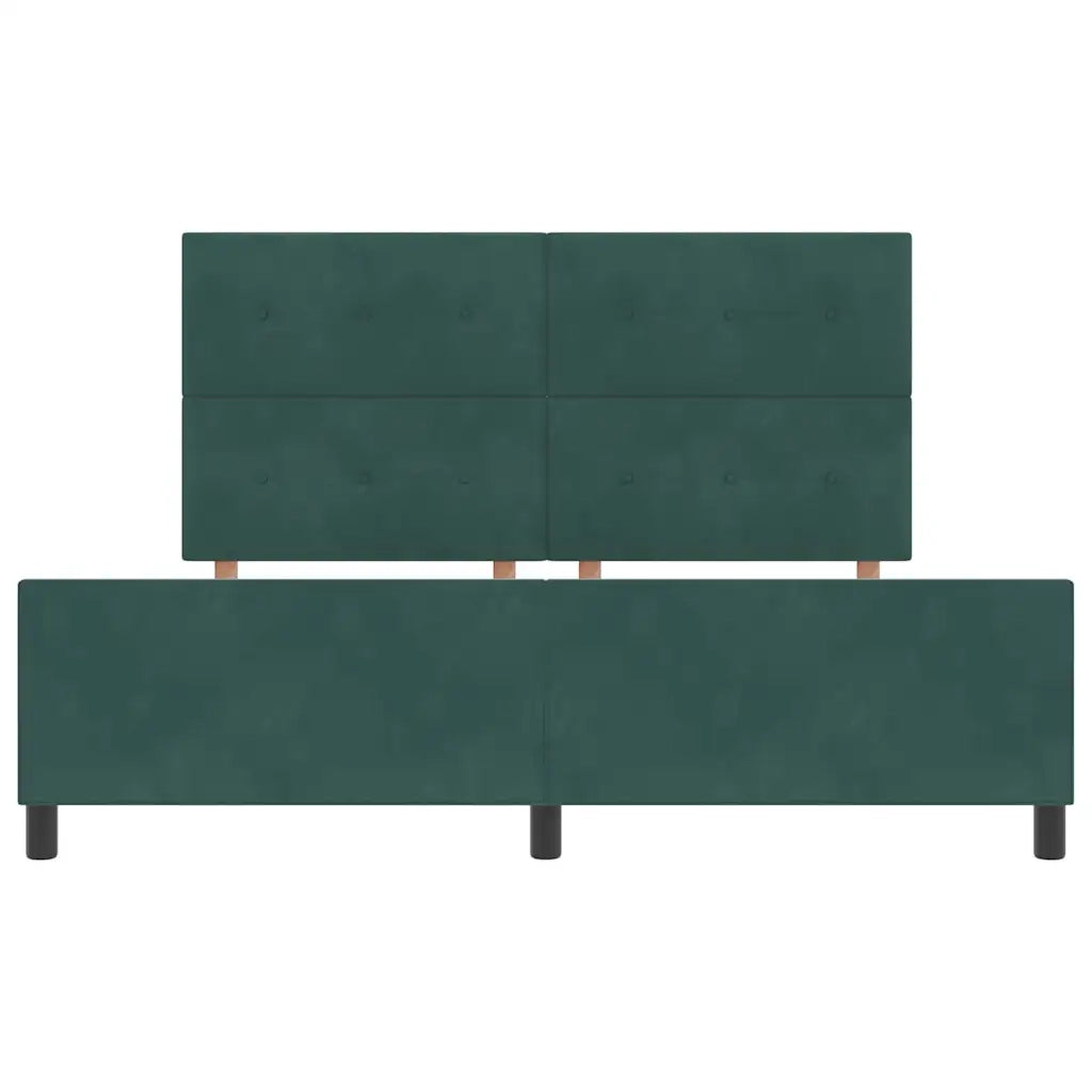 Letto a molle con testiera Verde Scuro 180 x 200 cm Velluto 3344960