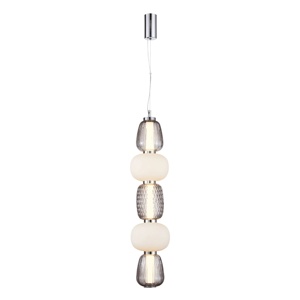 Lampada a sospensione Caro Milagro cromata LED 40W