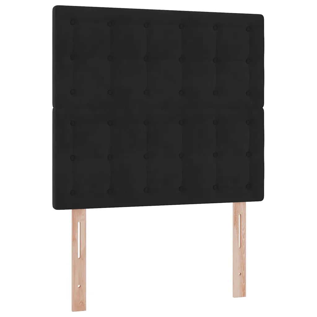 Letto con contenitore e LED con led Nero 100 x 200 cm Velluto 3372767
