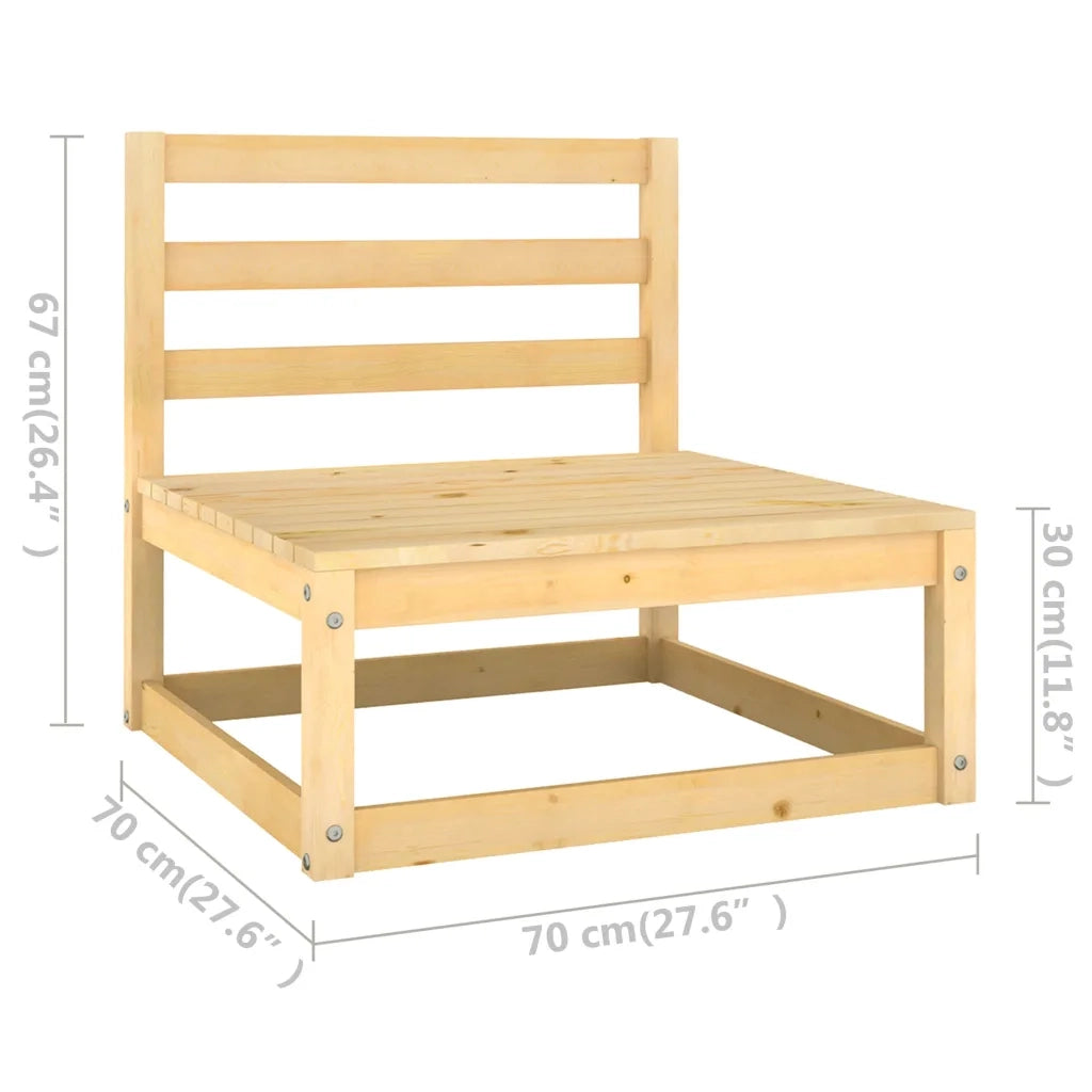 Set Divani da Giardino 5 pz con Cuscini Legno Massello di Pino 3076584