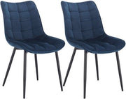 Sedie da sala - Velluto Blu - Stile poltrona - Set da 2, 4 o 6