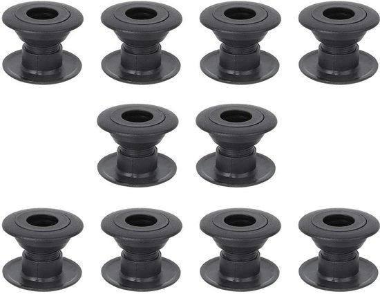 Tavolo Calcio Minimo 15.8mm - 10 Pezzi - Materiale di Alta Qualità - Palle in Acciaio - Altezza Interna Regolabile 23-34mm - Nero - Componenti Tavolo Calcio
