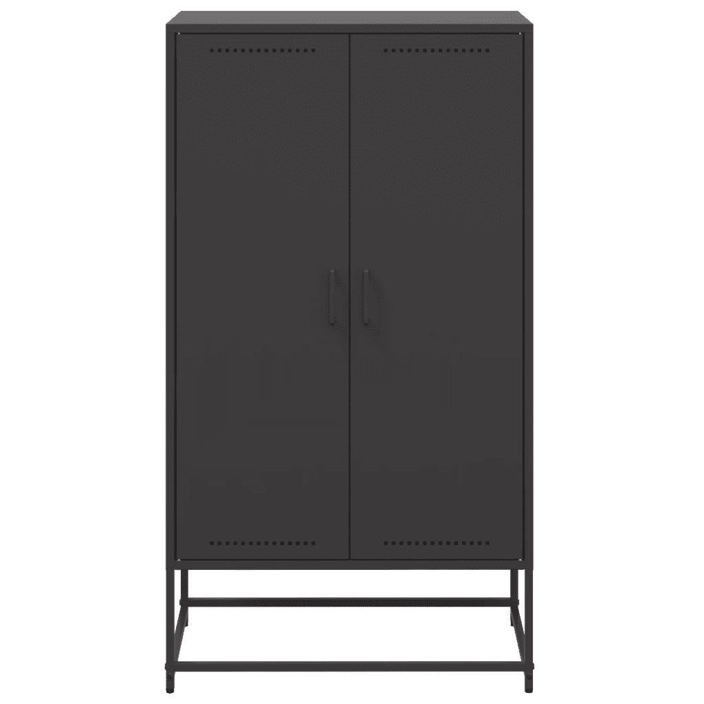 Credenza Nera 68,5x38,5x123,5 cm in Acciaio 846494