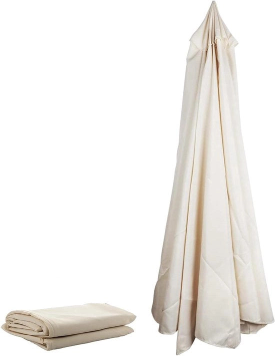 Parasole di Ricambio - Per Ombrello Esterno - 8 Nervature - Bianco - 2 Pezzi
