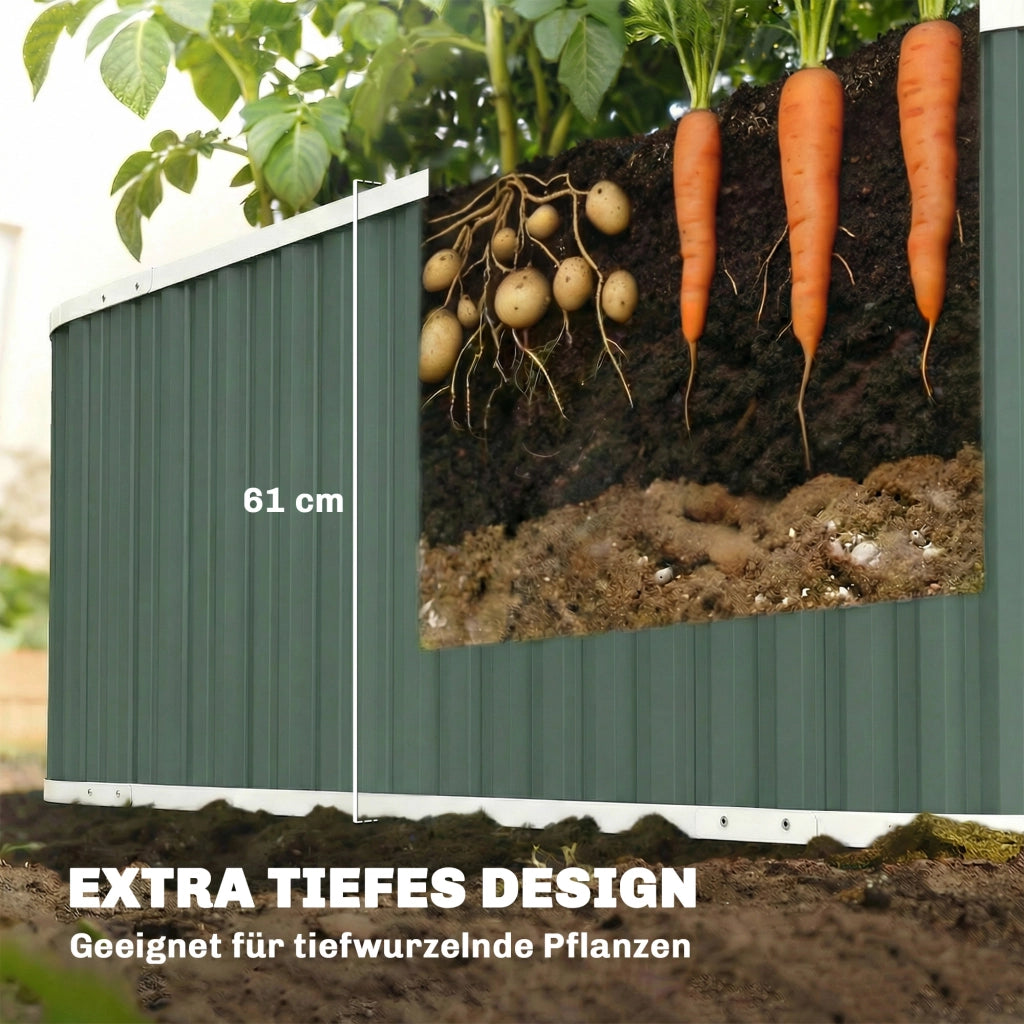 Hochbeet in Metall ¨C zephmum ¨C 136x53x61 cm