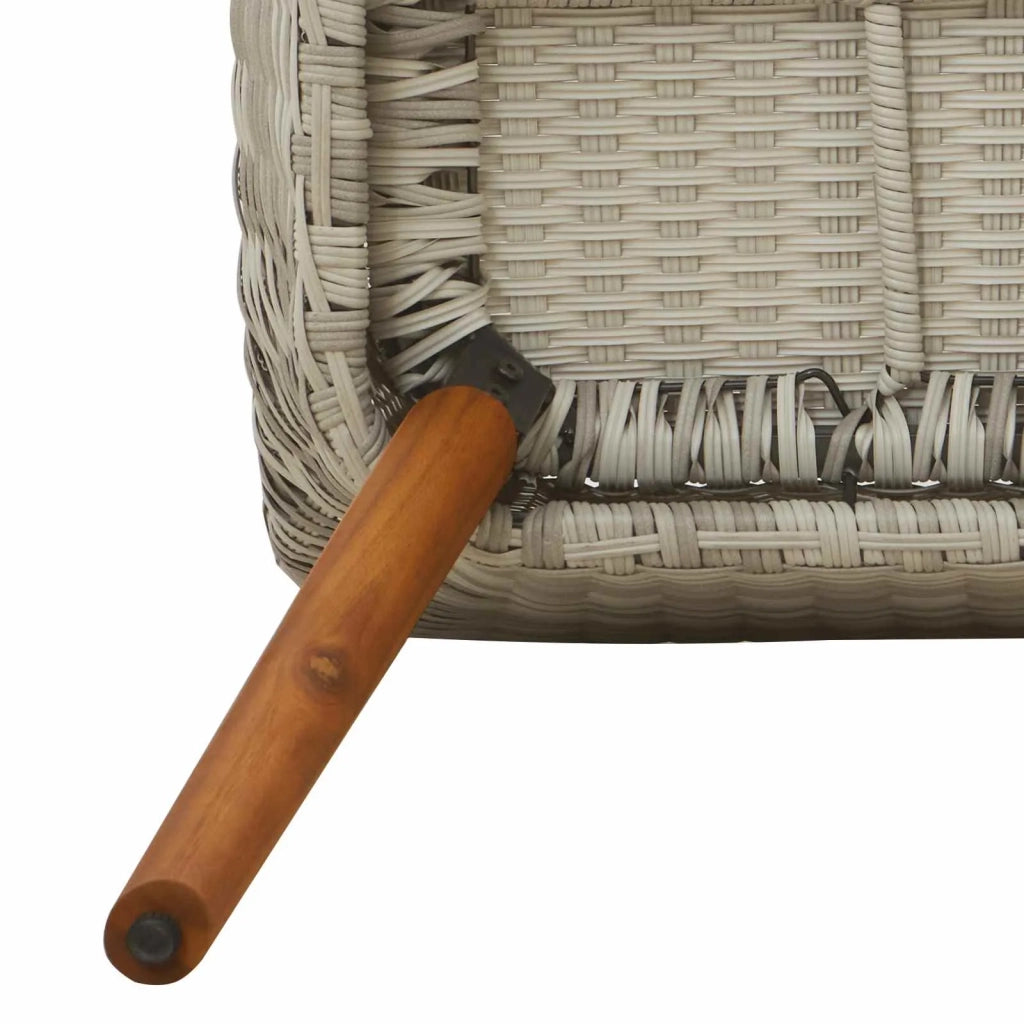 Set da Pranzo per Giardino 5 pcs Grigio chiaro polyrattan 3261713