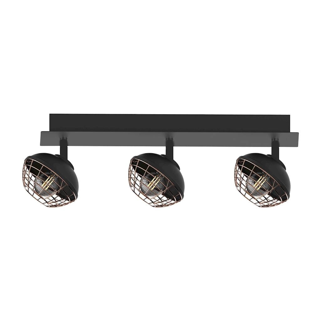 Plafoniera Milagro Logan ML4611 3xE14 40W metallo oro/nero