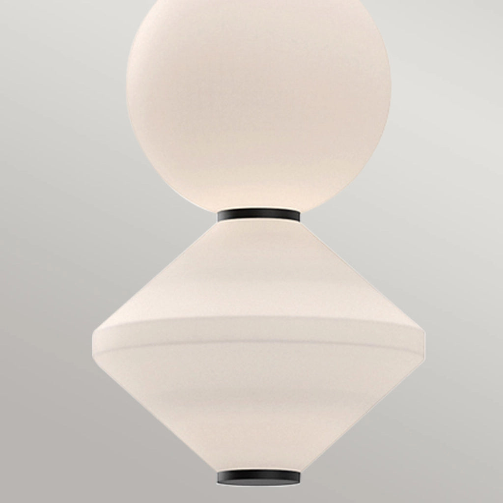 Sospensione LED 20W Alora Mood Bijou opale bianco/nero