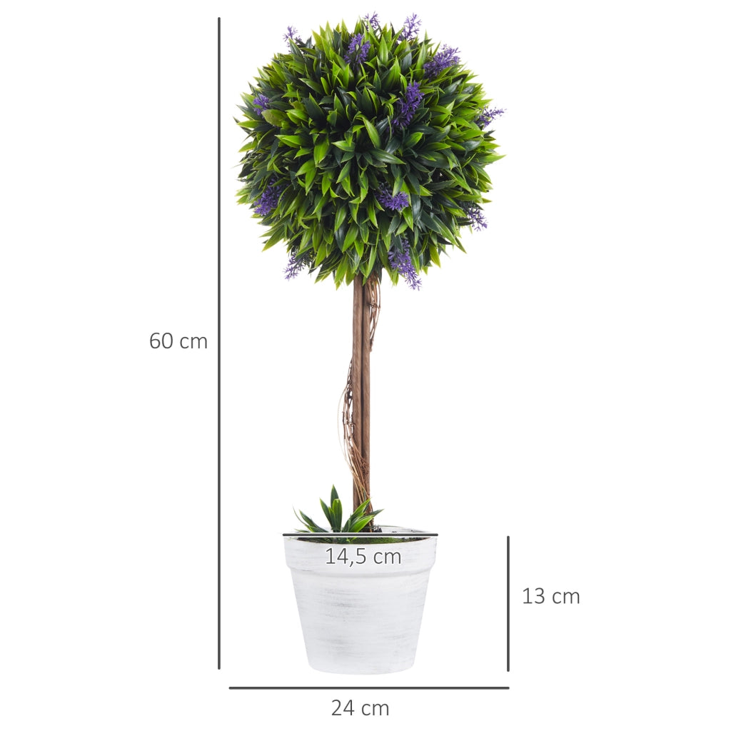Set 2 Piante Artificiali Lavanda ¨C Zephmum ¨C Bianco Verde Viola
