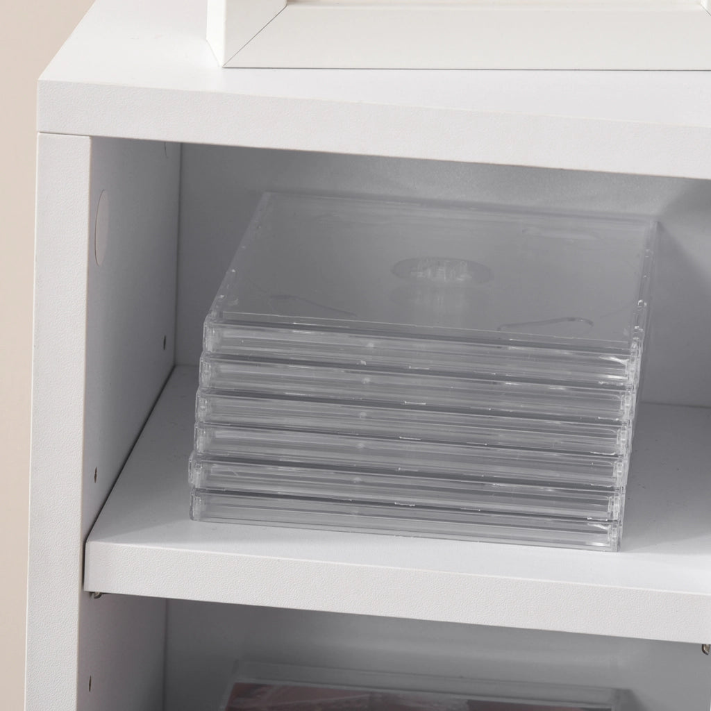 Armadio per CD e DVD ¨C Minimal ¨C 6+6 scomparti 21x22.5x88.5 cm bianco