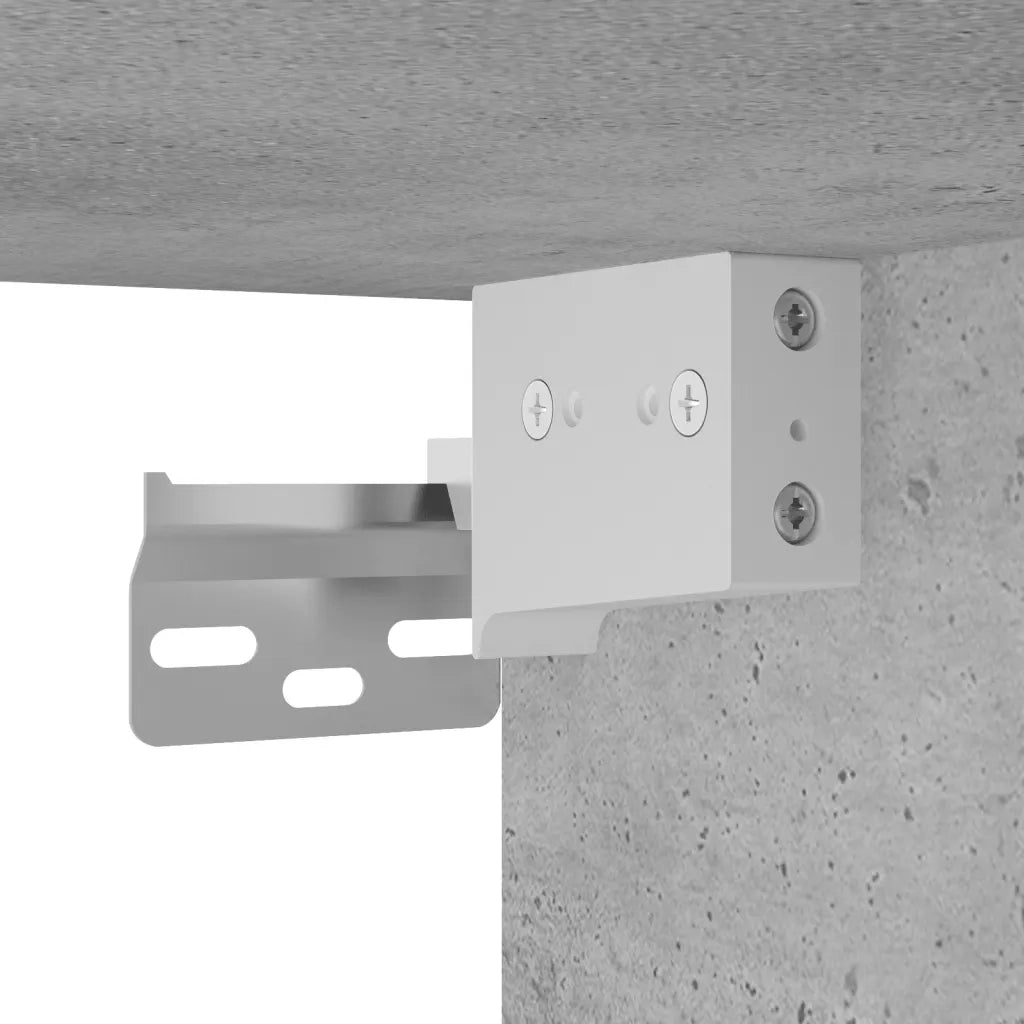 Comodino a Muro Grigio Cemento 35x35x20 cm 829860
