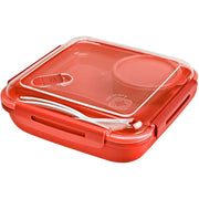 CONTENITORE MICRONDE CON POSATE - 1,1 LT CM 20 x 20 ALTEZZA 6,5 CM - ROTHO