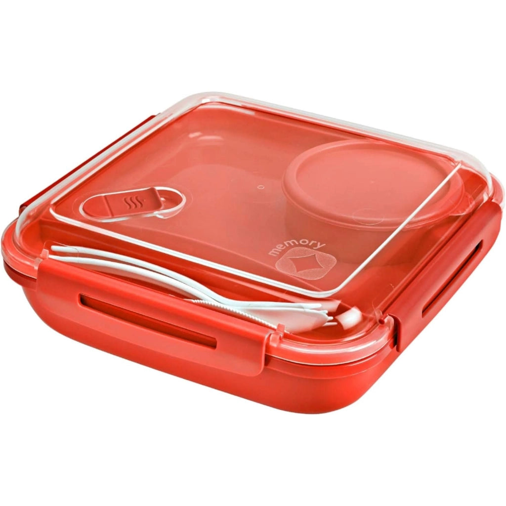 CONTENITORE MICRONDE CON POSATE - 1,1 LT CM 20 x 20 ALTEZZA 6,5 CM - ROTHO