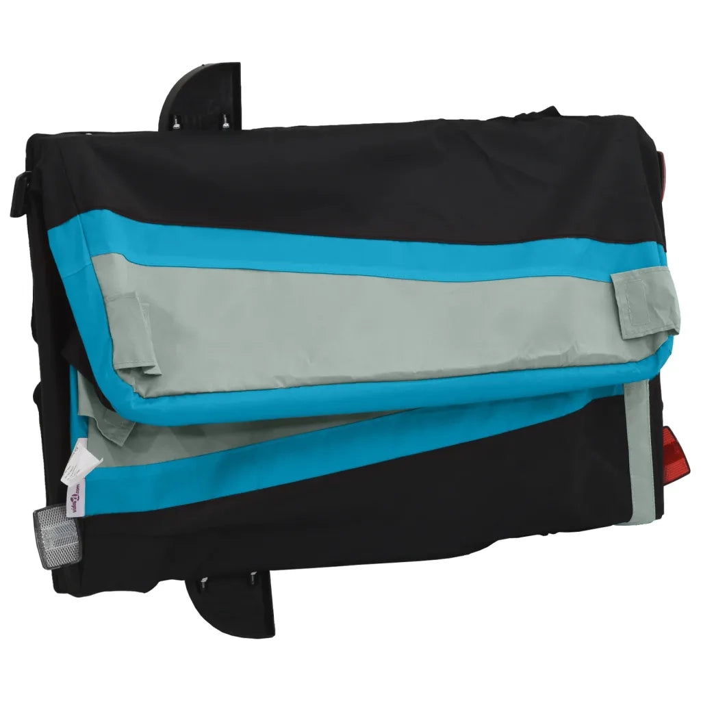 Rimorchio da Bici Nero e Blu 30 kg in Ferro 94058
