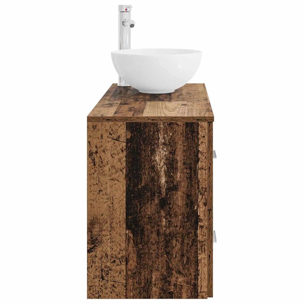 Set di mobili per il bagno 2 pcs Legno antico 3403950