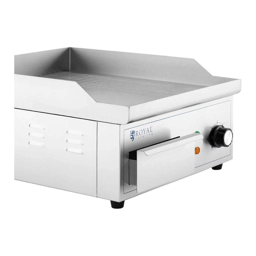 Piano cottura plancha elettrico professionale grill 2.000 watt (360 x 380 mm, piastra in ferro liscia e rigata) 14_0004063