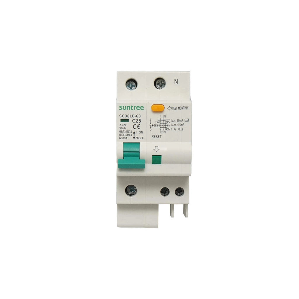 Sicurezza differenziale 1P+N, 25A, 30mA Suntree