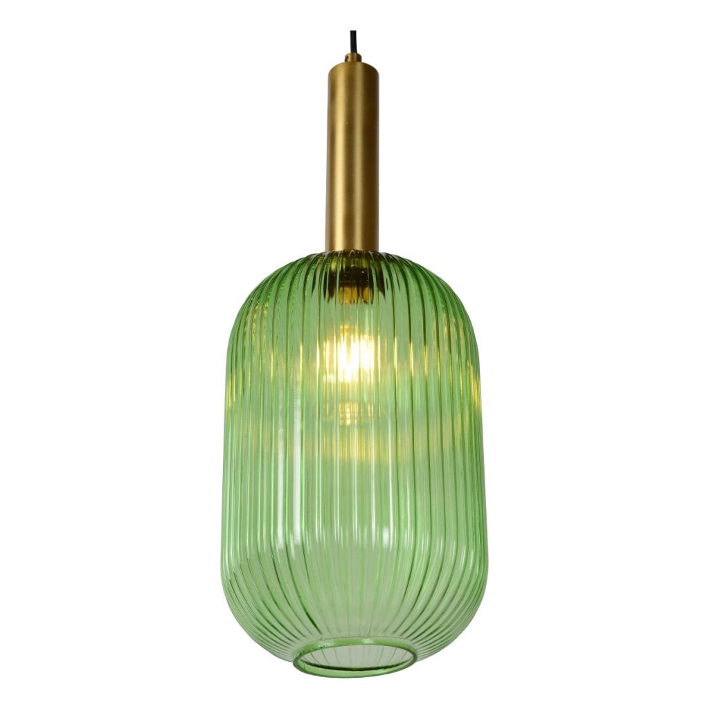 Lampada a sospensione Lucide Maloto verde oro Ø20 E27