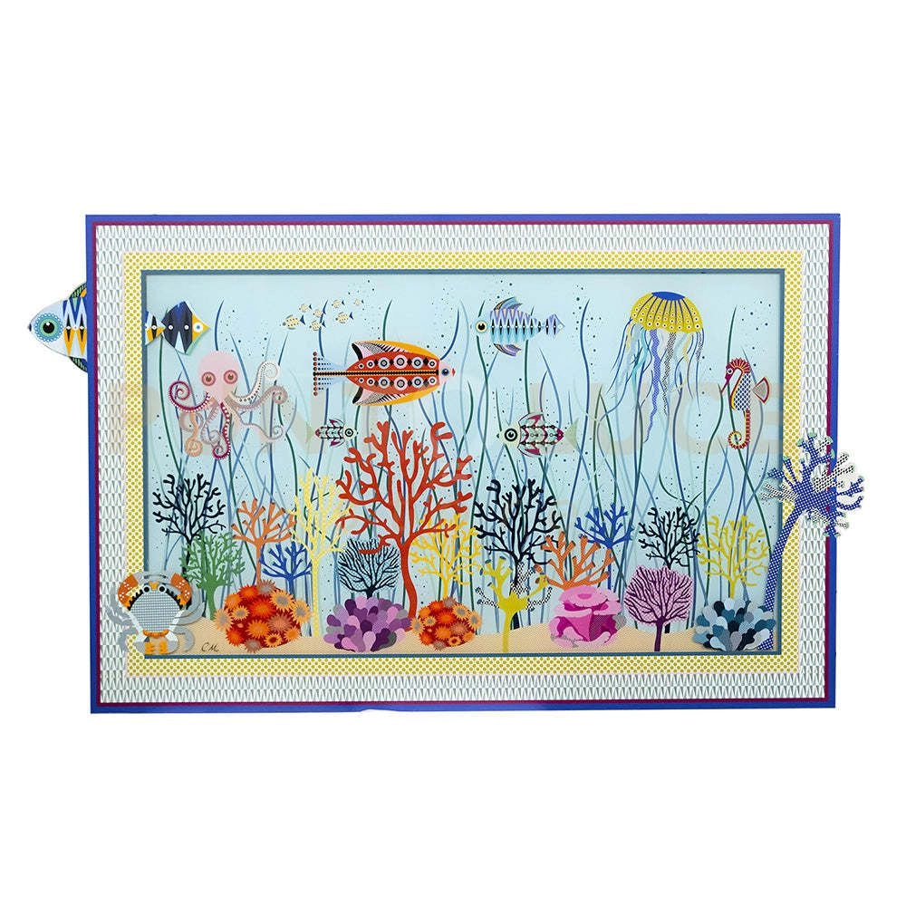 QUADRO DORIDE GRANDE IN CRISTALLO ACRILICO DECORO ACQUARIO