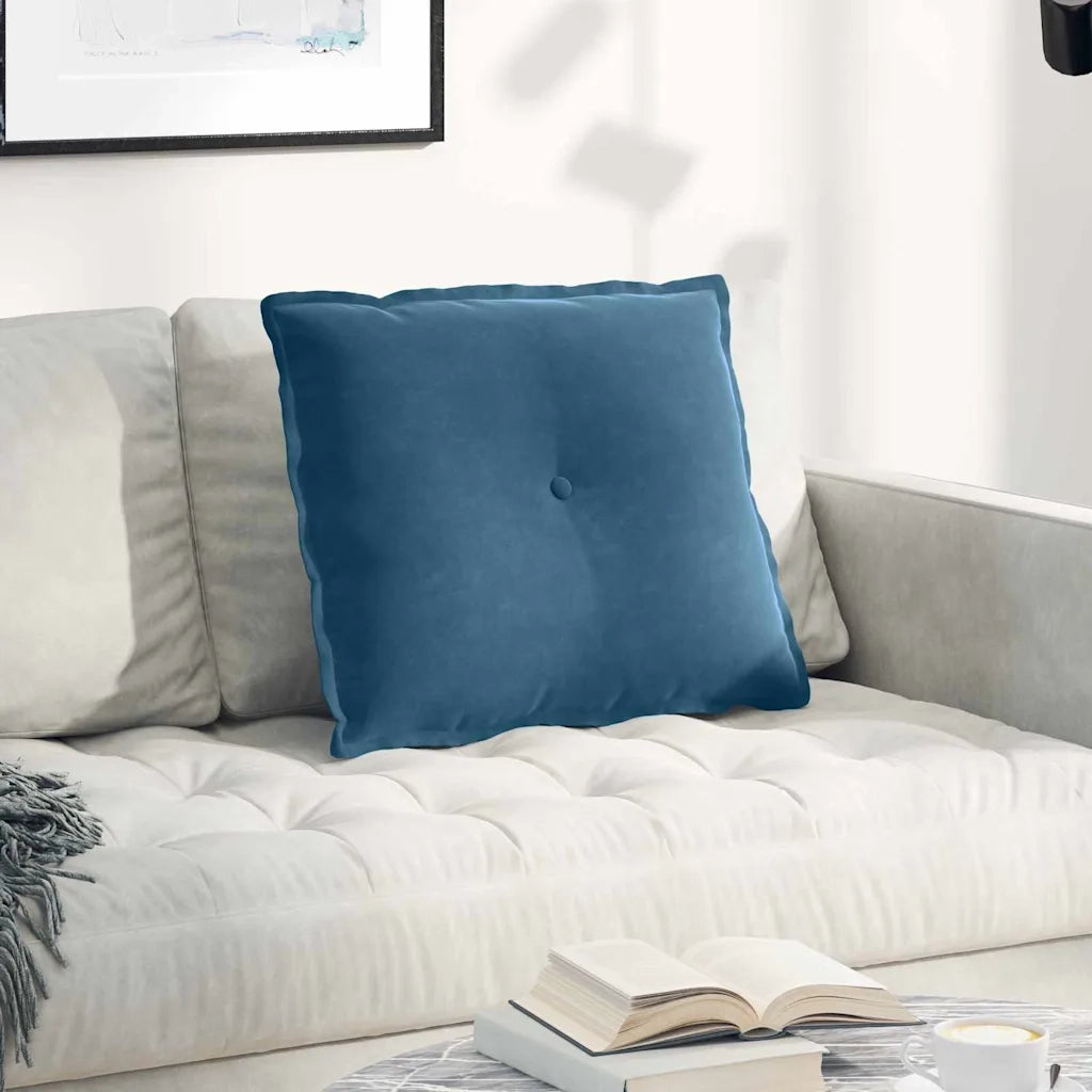 Cuscino per Schiena Blu 60 x 50 cm Tessuto in Cords 42014674
