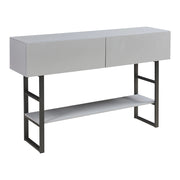 Tavolo consolle 75 x 120 x 30 cm pannello di particelle grigio chiaro 03_0010888