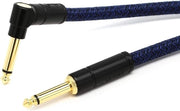Cavo per chitarra - Jack plug a uncino/rettangolare - 3m - Blu Dream - Cavo per strumenti da festival