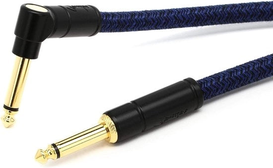 Cavo per chitarra - Jack plug a uncino/rettangolare - 3m - Blu Dream - Cavo per strumenti da festival