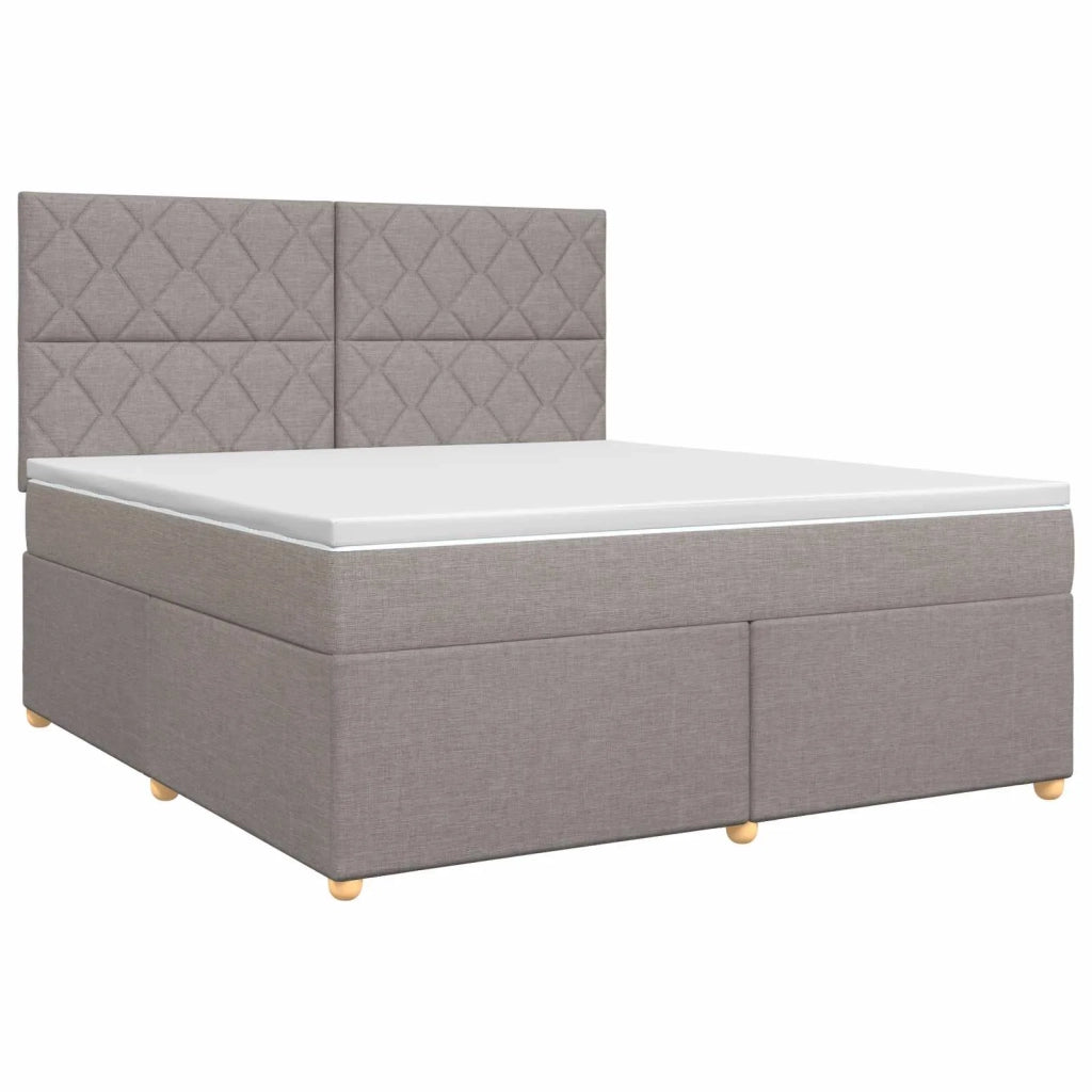 Letto box spring con materasso Tortora 140 x 200 cm Tessuto 3453911