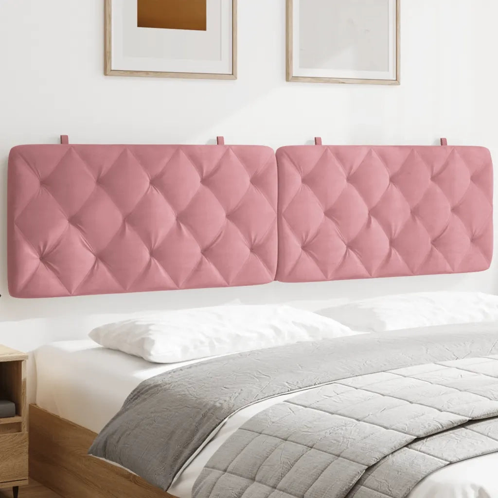 Cuscino Testiera-Cuscino per Testiera Rosa 200 cm in Velluto