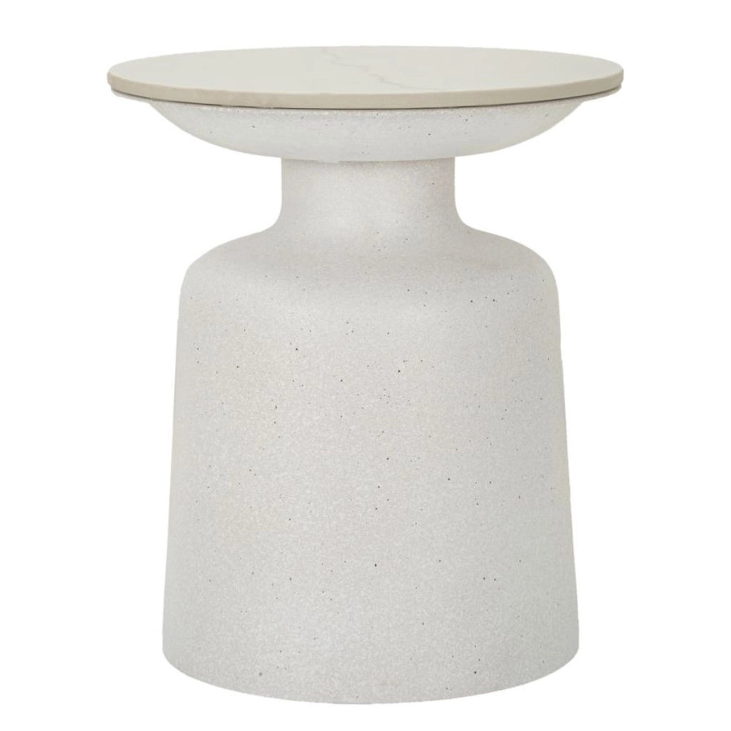 Tavolino VKH526, Bianco, Metallo, 40x40x47 cm