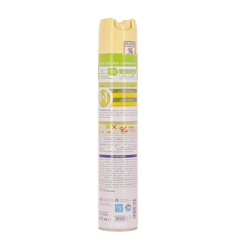 EMULSIO SPRAY MANGIA POLVERE 400 ML VANIGLIA E TE BIANCO OKY