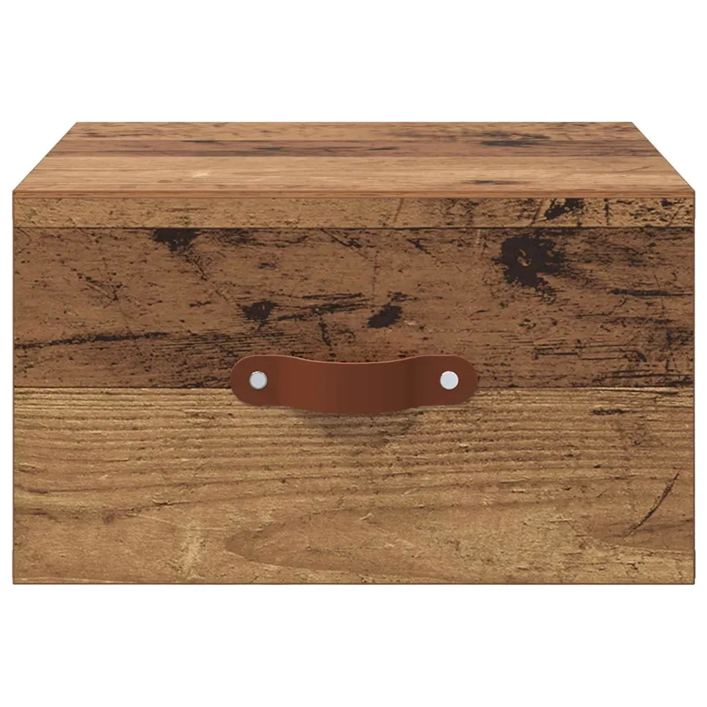 Mobiletto da Comodino | Armadio da Notte | Mobiletto da notte a parete Legno vecchio 35 x 35 x 20 cm