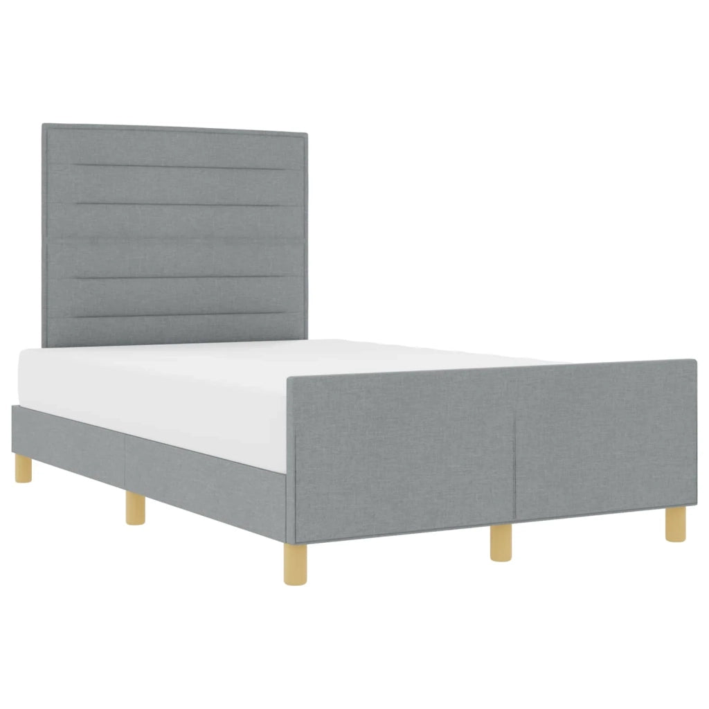 Struttura del letto-Giroletto Grigio chiaro 140 x 200 cm Tessuto 294895