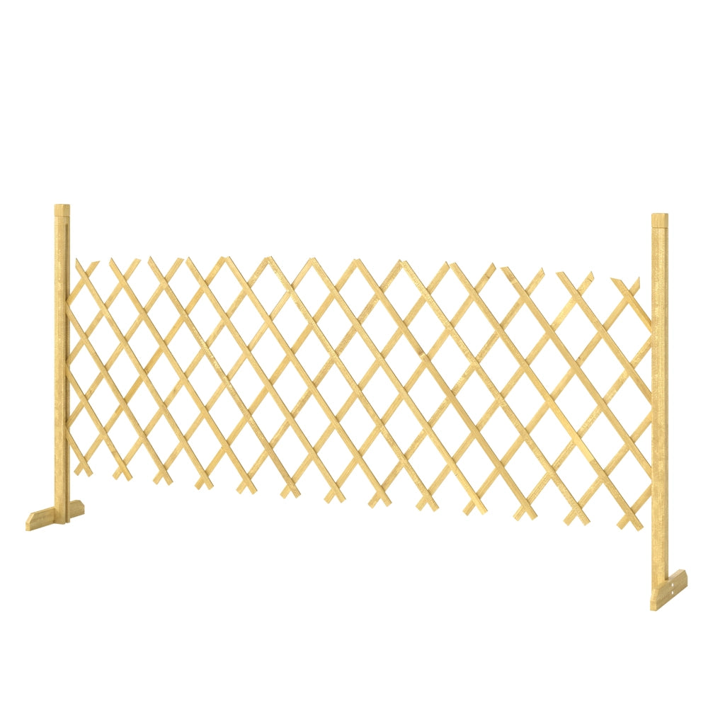 Barriera per giardino estensibile in legno di abete ¨C Minimal ¨C 180x30x90 cm, naturale