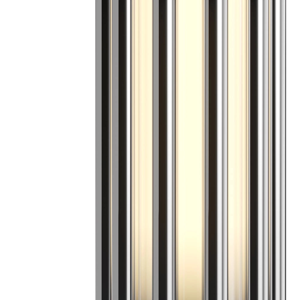 Applique Contemporanea Sonata Led Alluminio Cromo Diffusore Vetro Trasparente