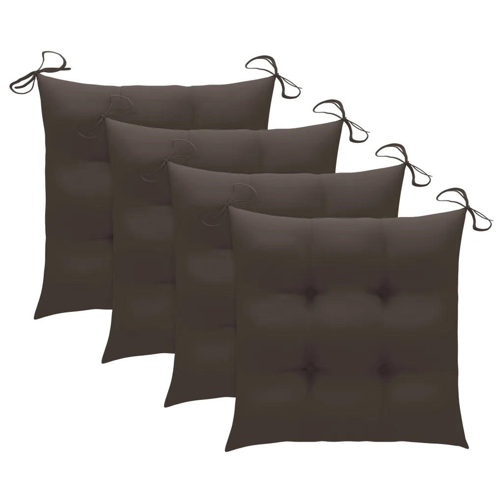 Sedie da Giardino Pieghevoli 4pz con Cuscini in Massello Acacia 3064586