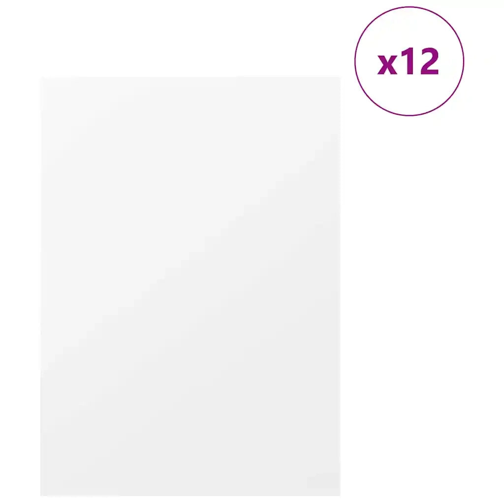 Pannelli decorativi 12 pcs Bianco 30 x 42 x 0.27 cm 885583