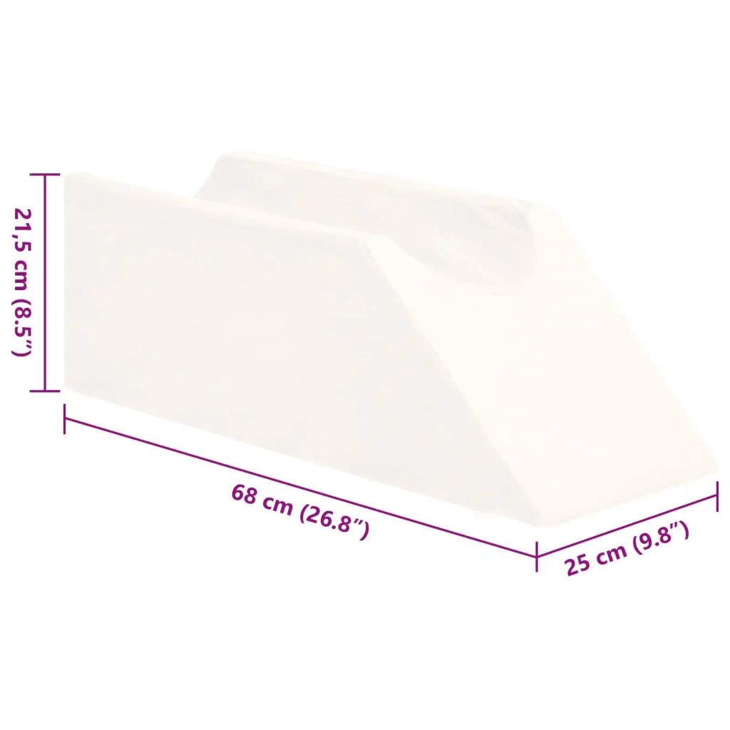 Cuscino per Gambe Bianco 68 x 25 x 21,5 cm Schiuma PU 42020192