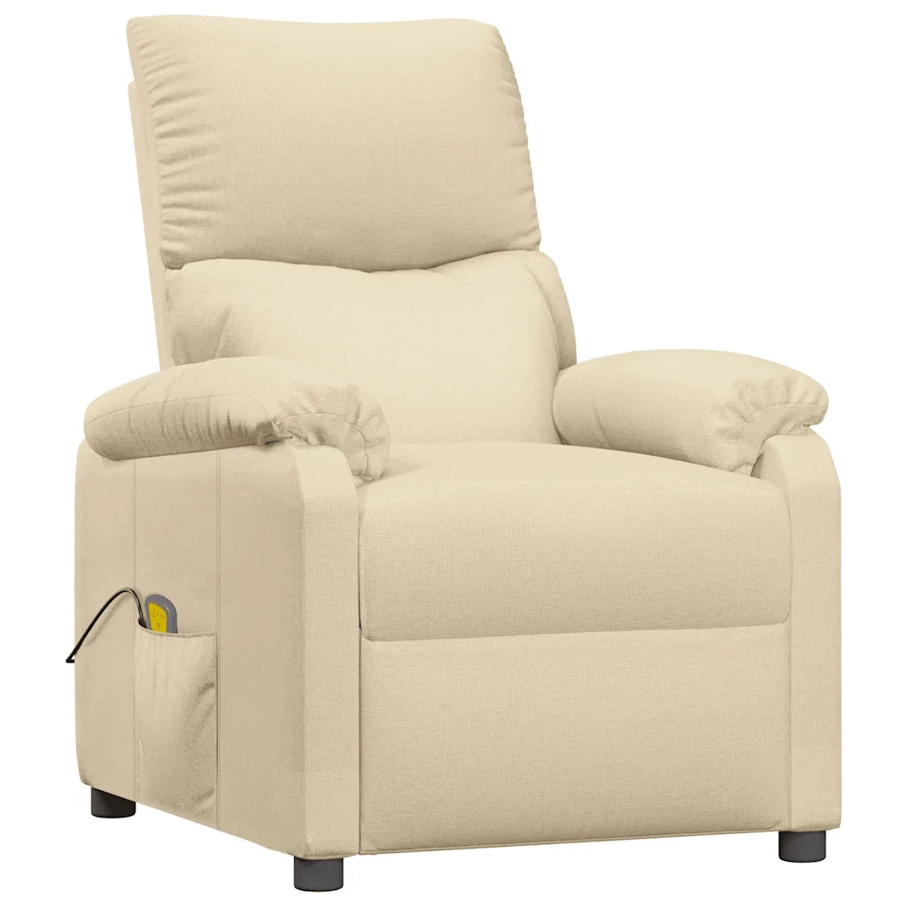 Poltrona Massaggiante Crema in Tessuto 322455