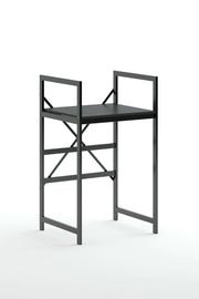 Mobile lavatrice "Junior" in metallo - 70 x 60 x 116 cm - Nero