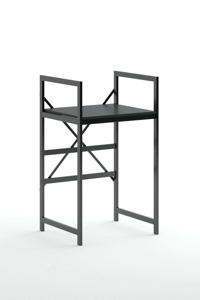 Mobile lavatrice "Junior" in metallo - 70 x 60 x 116 cm - Nero