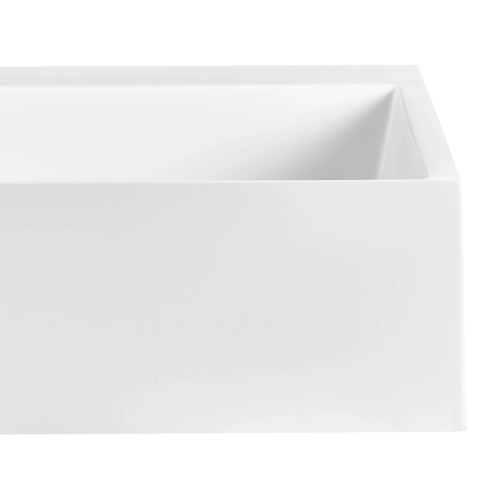 Lavabo bagno classico rettangolare in ceramica finitura lucida 90 x 46 cm Bianco Lavello da bagno rettangolare