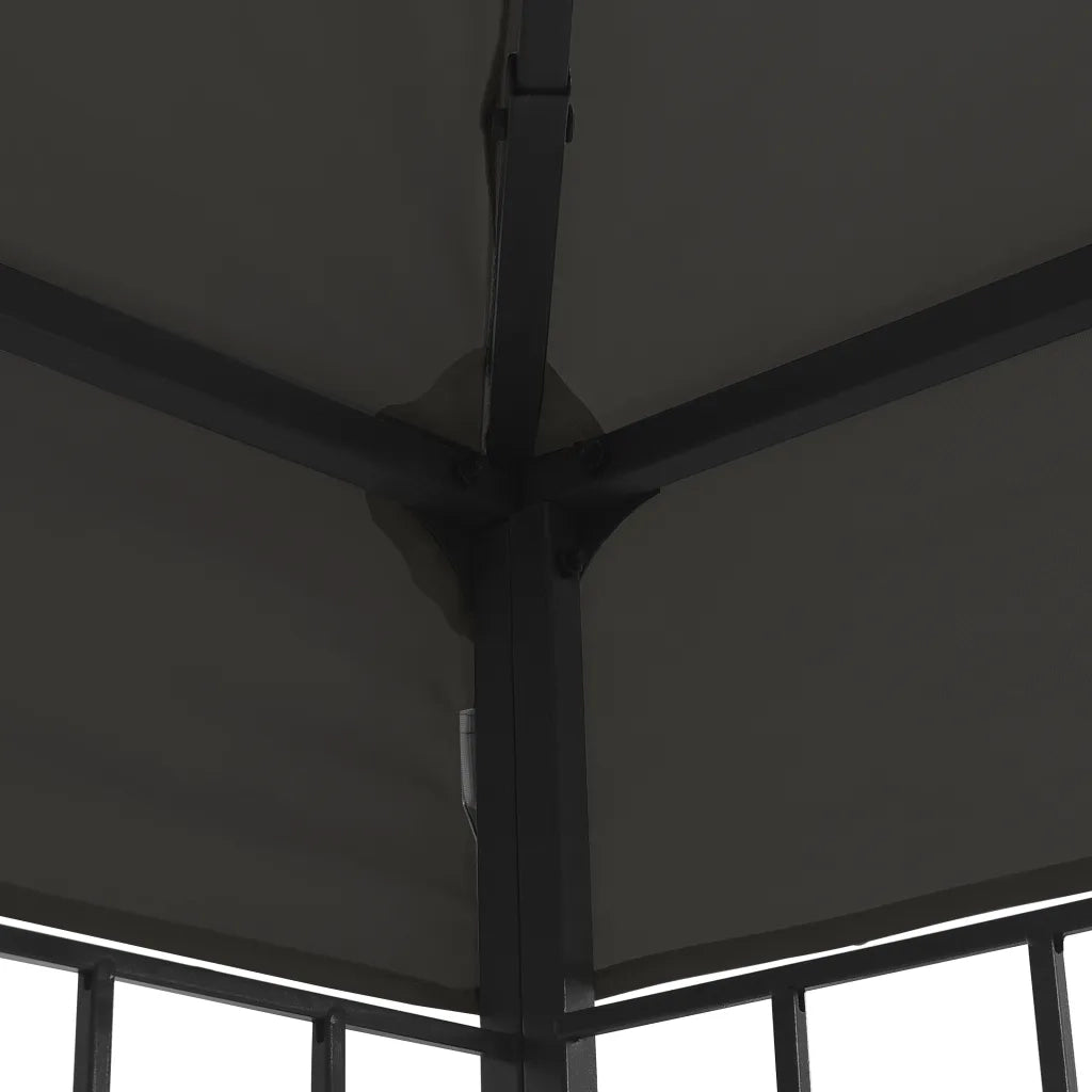 Gazebo | Pergolato con Stringa di Luci LED 3x4 m Antracite
