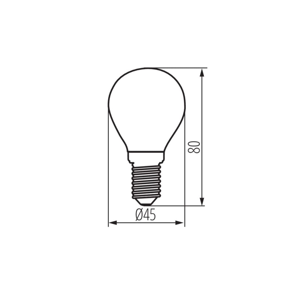 Lampadina LED Filament E14 4,5W 470lm 2700K Kanlux