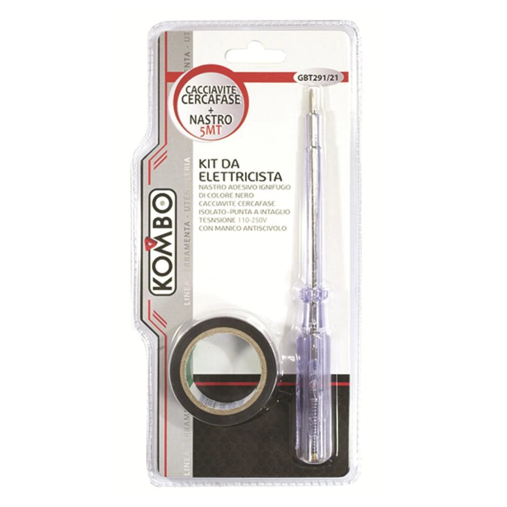 Set da Elettricista Composto da Cacciavite Isolato Trasparente