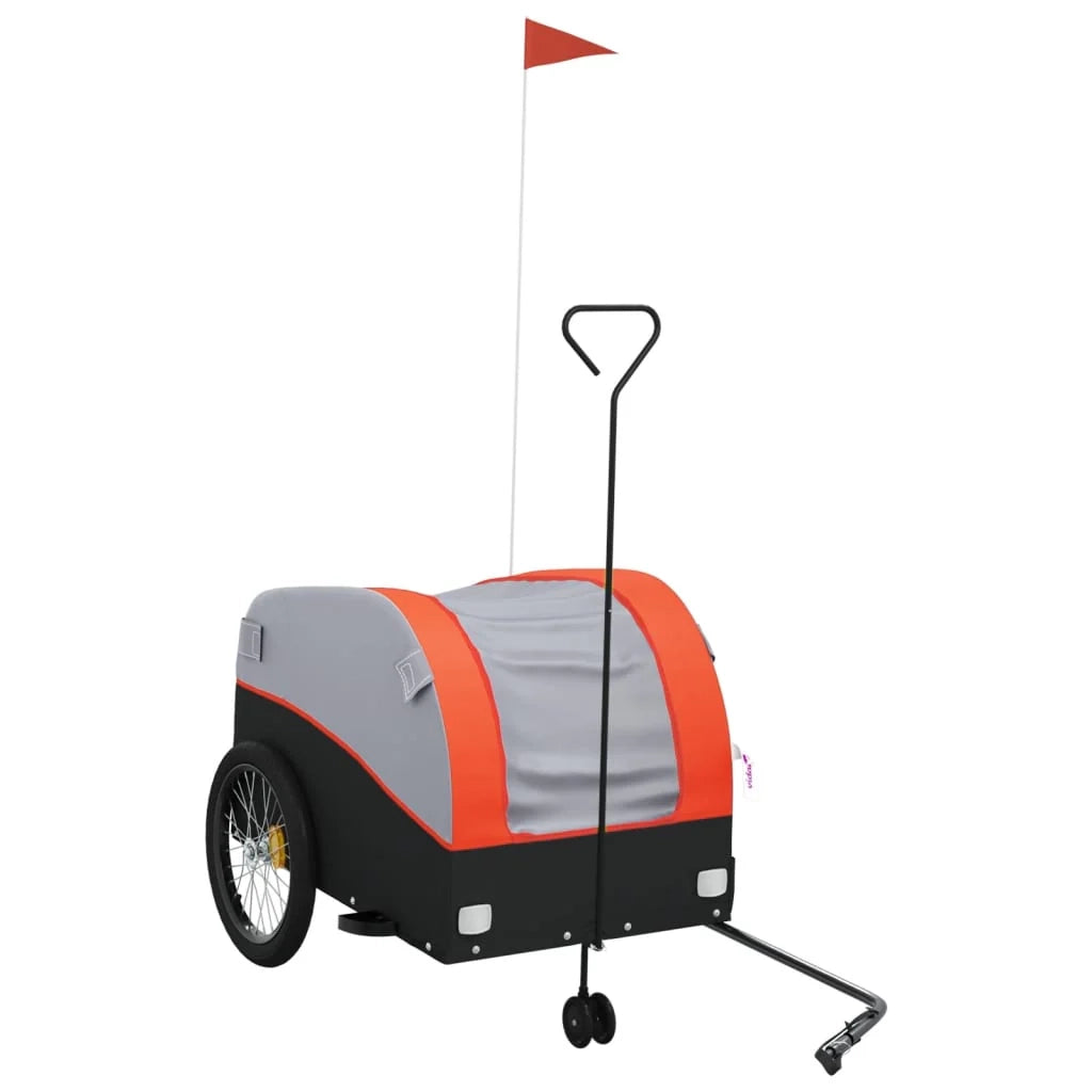Rimorchio per trasporto biciclette capacità 45 kg ferro arancione 02_0044160