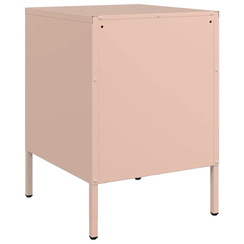 Comodino Rosa 36x39x50,5 cm in Acciaio 842912