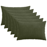 Federa 6 pcs HEERLEN Verde 50 x 80 cm corduroy 911982